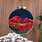 DIY Landscape Pattern Embroidery Kits for Beginners, Including Printed Cotton Fabric, Embroidery Thread & Needles, Embroidery Hoop, Colorful, 165x150mm