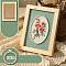 DIY Flower Pattern Photo Frame Stand Embroidery Kits, Including Photo Frame, Embroidery Cloth & Thread, Needle, Instruction Sheet, Tomato, 208x157mm