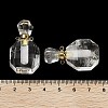 Natural Quartz Crystal Perfume Bottle Pendants G-Q163-10G-04-3