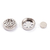 304 Stainless Steel Magnetic Diffuser Locket Aromatherapy Essential Oil Buckle AJEW-M027-12P-2