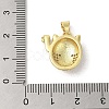 Rack Plating Brass Micro Pave Cubic Zirconia Pendants KK-C052-23G-3