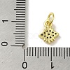 Brass Micro Pave Cubic Zirconia Charms KK-M283-19D-02-3