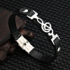 304 Stainless Steel Musical Note Link Bracelet MUSI-PW0001-34-1