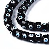 Handmade Evil Eye Lampwork Beads Strands LAMP-WH0006-05A-3