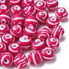 Opaque Striped Acrylic Beads MACR-S373-27A-03-3