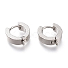 304 Stainless Steel Huggie Hoop Earrings Findings STAS-I167-01B-P-1