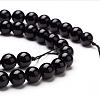 Natural Black Tourmaline Beads Strands G-L554-02-6mm-2