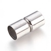 304 Stainless Steel Magnetic Clasps with Glue-in Ends STAS-L207-03P-2