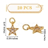 20Pcs Brass Micro Pave Cubic Zirconia Charms ZIRC-SZ0001-93-2