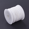 3x1.5mm White Flat Faux Suede Cord X-LW-R003-21-2