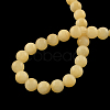 Round Natural Yellow Jade Beads Strands G-R336-8mm-03-2