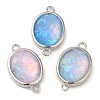 Synthetic Opal Connector Charms KK-S370-03P-1