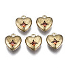 Brass Micro Cubic Zirconia Charms KK-N231-125C-02-NF-1