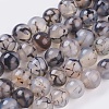 Round Natural Dragon Veins Agate Beads Strands X-G-S124-10mm-1