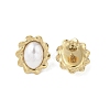 316 Surgical Stainless Steel & CCB Imitation Pearl Stud Earrings for Women STAS-B063-03G-01-2