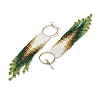 Bohemia Woven Glass Seed Bead Dangle Earrings EJEW-A046-03C-2