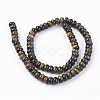 Natural Gemstone Tiger Eye Stone Rondelle Beads Strands X-G-S105-8mm-20-2