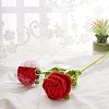 Cotton Knitting Artificial Flower AJEW-WH0013-51-4