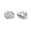 304 Stainless Steel Heart Charms Rhinestone Settings X-STAS-E083-13P-2