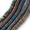 Electroplated Non-magnetic Synthetic Hematite Beads Strands G-P408-Q-2x1-1