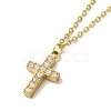 Ion Plating(IP) 304 Stainless Steel Cross Pendant Necklaces & Bracelets & Stud Earrings Sets for Women SJEW-C004-12G-2