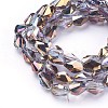 Electroplate Glass Beads Strands EGLA-I009-HP02-3