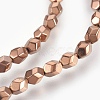 Electroplated Non-magnetic Synthetic Hematite Bead Strand G-E498-06B-04-1