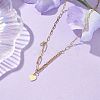 Brass Paperclip Chain Necklaces NJEW-JN04929-2