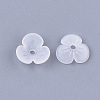 3-Petal Transparent Acrylic Bead Caps X-FACR-T001-01-2