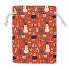 Christmas Theme Cloth Printed Storage Bags ABAG-F010-02B-01-1