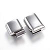 Tarnish Resistant 304 Stainless Steel Magnetic Clasps with Glue-in Ends STAS-D159-28P-2