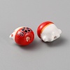 Handmade Porcelain Beads PORC-WH0006-02G-2