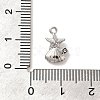 Marine Animal Theme Platinum  Brass Micro Pave Clear Cubic Zirconia Pendants KK-U031-01P-03-3