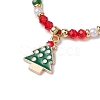 4Pcs 4 Style Christmas Theme Alloy Enamel Charm Bracelets Set BJEW-JB11087-4