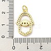 Brass Micro Pave Cubic Zirconia Pendants FIND-Z023-06G-3