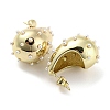 Brass Teardrop Stud Earrings with ABS Imitation Pearl Beaded EJEW-I300-01G-2