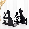 2Pcs Non-Skid Iron Art Bookend Display Stands PW-WG71198-04-1