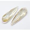 Faceted Teardrop Glass Pendants GLAA-O008-E03-2