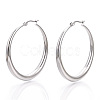 201 Stainless Steel Big Hoop Earrings for Women EJEW-N052-04D-01-3