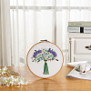 Flower Bouquet Pattern 3D Embroidery Starter Kits DIY-P077-075-1