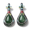 Tibetan Style Alloy Brooches JEWB-A021-04AS-04-1