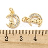 Brass Micro Pave Clear Cubic Zirconia Charms KK-Z044-17A-3