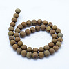 Natural Wood Lace Stone Beads Strands G-F518-21-6mm-2