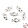925 Sterling Silver Micro Pave Clear Cubic Zirconia Links Connectors STER-Z001-009S-1