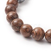 Gemstone & Natural Rosewood Beaded Stretch Bracelet for Men Women BJEW-JB09295-6
