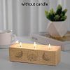 3 Hole Wood Candle Holders DIY-WH0375-004-5