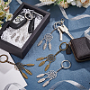  12Pcs 2 Colors Woven Net/Web with Feather Pendant Alloy Keychain KEYC-NB0001-58-4