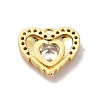 Rack Plating Brass Micro Pave Cubic Zirconia Charms KK-P230-19G-01-2