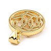 Real 18K Gold Rack Plating Brass Micro Pave Cubic Zirconia Pendants ZIRC-L100-144G-01-2