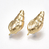 Brass Stud Earring Findings X-KK-S350-014G-1
